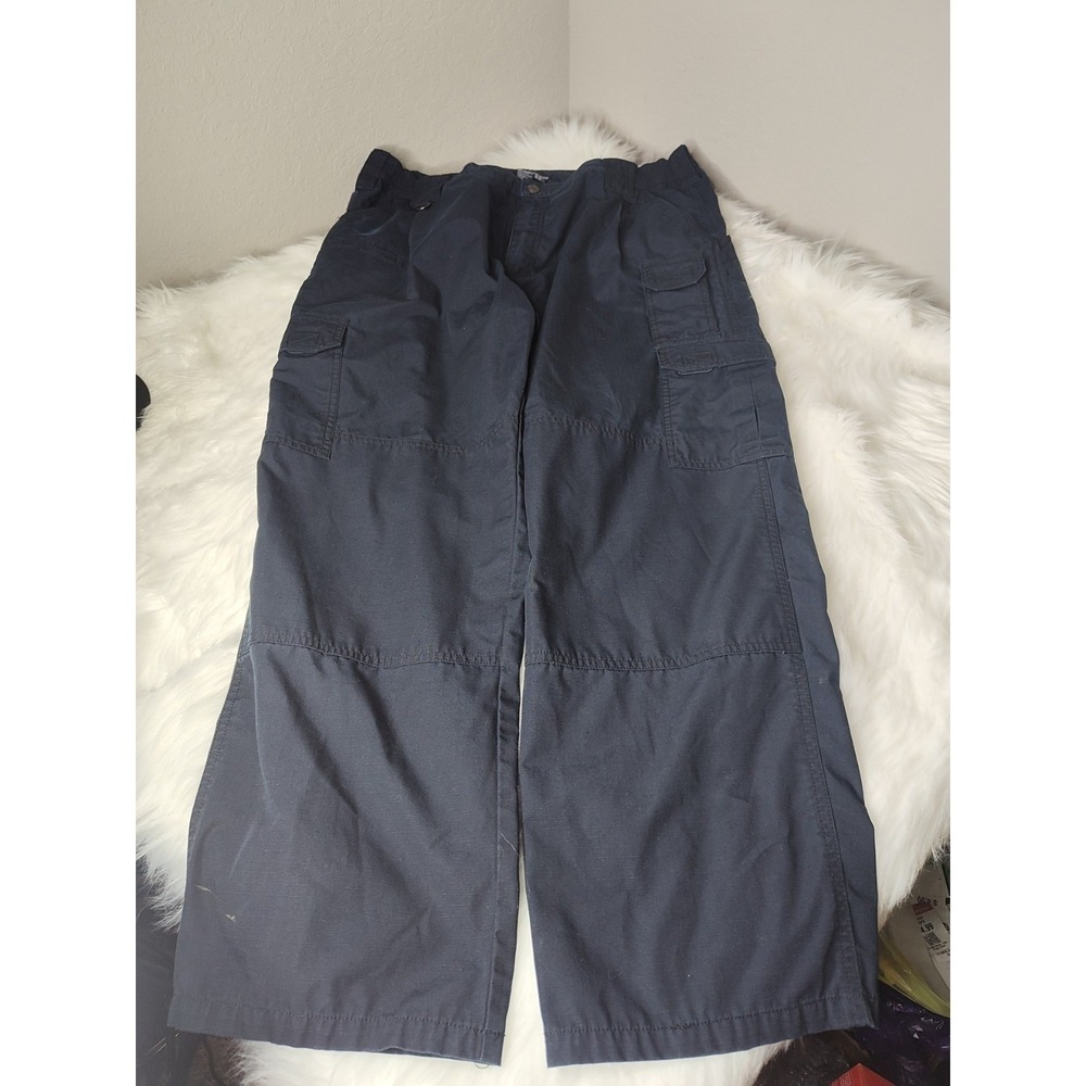 5.11 Tactical Cargo Pants Mens 40x30 Navy Blue Multi-Pocket Workwear Utility